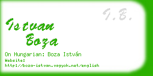 istvan boza business card